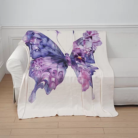 SouthStreet Loft Floral Garden Butterfly Printed Throw - 23374399 | HSN