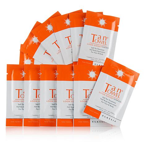 TanTowel® Half-Body Classic Towelettes - 12-pack AS