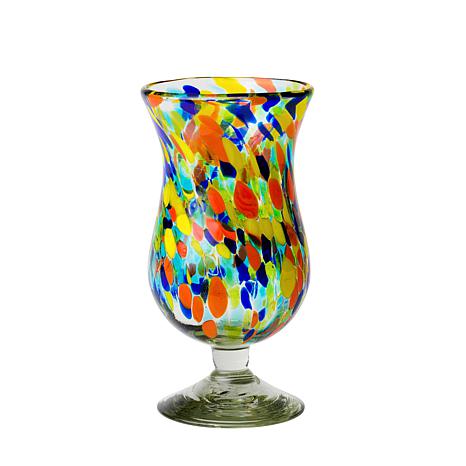 Carnival Hurricane Handblown Mexican Glass (Set Of 6)