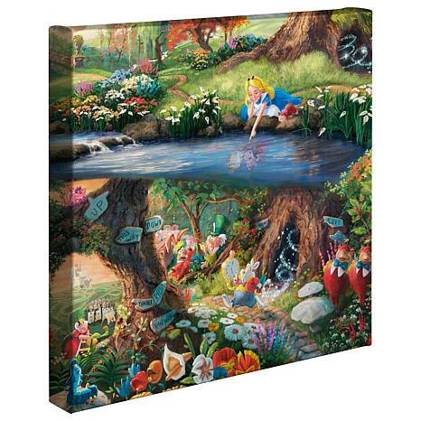 Thomas Kinkade Disney Alice in Wonderland Gallery Wrapped Canvas