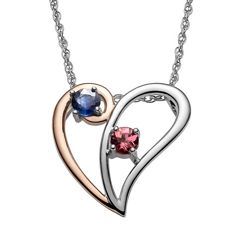 Birthstone heart deals necklace