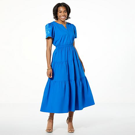 TWRHLL by Christie Brinkley Multi-Tier Maxi Dress