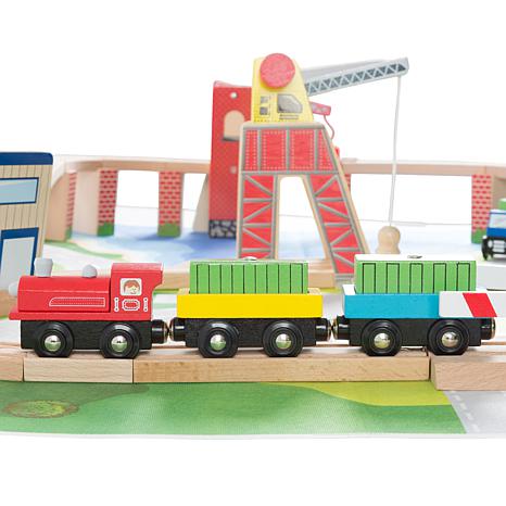 hey play wooden train set