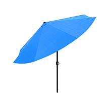 10' Auto-Tilt Patio Umbrella with Easy Crank - Brilliant Blue