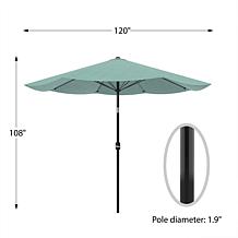 10' Auto-Tilt Patio Umbrella with Easy Crank - Dusty Green