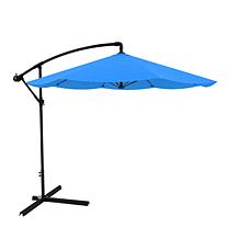 10' Hanging Cantilever Patio Umbrella with Easy Crank - Brilliant Blue