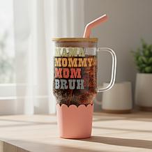 10 Strawberry Street Adria Hydration Travel Tumbler, Mom to Bruh