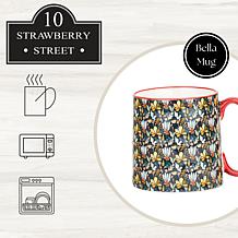 10 Strawberry Street Bella Autum Floral, Set of 4