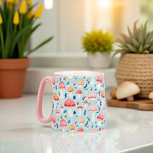 10 Strawberry Street Bella Mug, Petalcap Mushroom Meadow, Set of 4