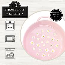 10 Strawberry Street Daisy Pink Polka Dot Round Baker