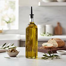 10 Strawberry Street Glass Oil & Vinegar Bottles,  Clear Olive