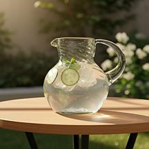 10 Strawberry Street Optic Swirl Mexican Glassware, Pitcher
