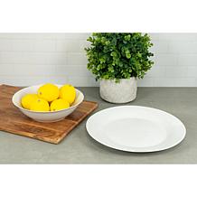 10 Strawberry Street Simply White 45-Piece Round Dinnerware Set