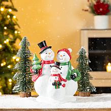 10.25"H Christmas Resin Snowman Family Table Decor