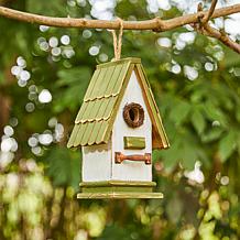 10.5"H Distressed Solid Wood Pigeon Loft Outdoor Garden Birdhouse