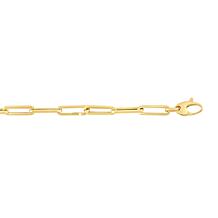 10K Gold Paperclip Link Chain Bracelet