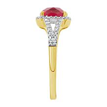 10K Simulated Gem and Simulated White Sapphire 7mm Ring