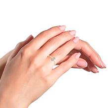 10K Yellow Gold 1/20ctw Diamond S Initial Ring