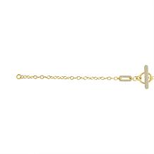 10K Yellow Gold 1/3ctw Pave' Diamond Decorative Toggle Chain Bracelet