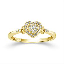 10K Yellow Gold 1/8ctw Diamond 30-Stone Ring
