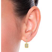 10K Yellow Gold 3/8ctw Pave' Diamond Drop Fashion Earrings