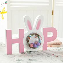 10"L Easter Wooden Hop Table Decor