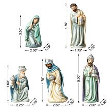 11-piece Deluxe Blue Resin Nativity Figurine Set