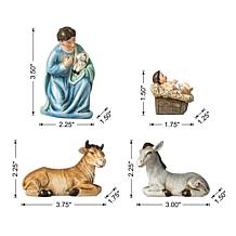 11-piece Deluxe Blue Resin Nativity Figurine Set