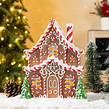 11.75"H Christmas Lighted Resin Village Table Decor