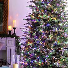 11ft Pre-Lit Green Full Fir Christmas Tree with Lights