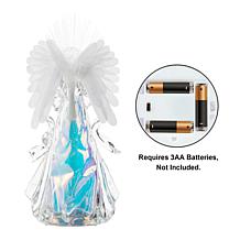 12" H Acrylic LED Color-Changing Lighted Tabletop Angel Figurine