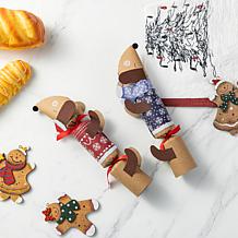 12-Pack Christmas Party Crackers with Dog Design