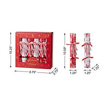 12-Pack Christmas Party Crackers with Snowflake Design