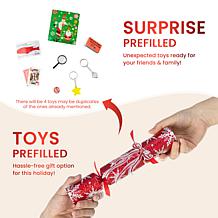 12-Pack Christmas Party Crackers with Snowflake Design