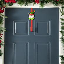 14" H Christmas Metal Elf, Snowman and Santa Wreath Hanger - Set of 3