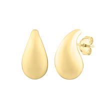 14K Gold Polished Free-Form Earrings