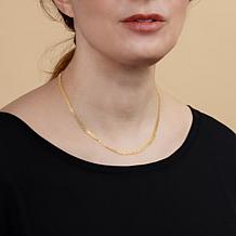 14K Gold Three-Row Bismark Chain