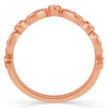 14K Pink Gold 1/5ctw Diamond Tapered Band Anniversary Ring