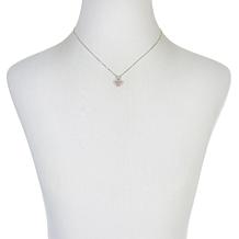 14K Two-Tone .25ct Pink and White Diamond Heart Pendant with Chain