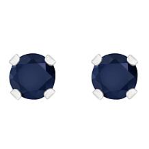 14K White Gold 3mm Round Gemstone Stud Earrings