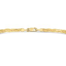 14K Yellow Gold Braided Chain 16" Necklace