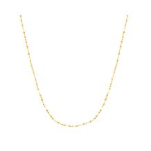 14K Yellow Gold Polished Mariner Chain Necklace - 18"