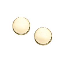 14K Yellow Gold Round Stud Earrings