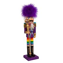 15" Wooden Gay Pride Nutcracker with Rainbow Pants
