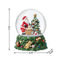 150mm Christmas Resin Lighted Musical Snowflakes Santa Waterglobe