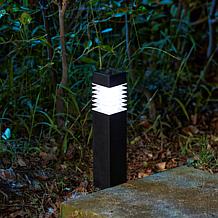 15.25"H Set of 6 Solar Powered Transparent Lens Pathway Stake Light