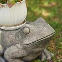 15.25"L MGO Snail Garden Statue or Planter Stand