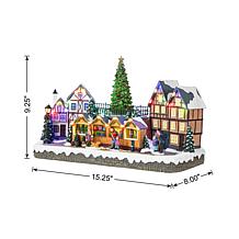 15.25"L Oversized Resin Lighted Christmas Village Decor