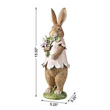 15.5" Easter Resin Bunny Table Decor