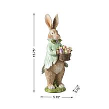 15.75"H Easter Resin Bunny Table Decor